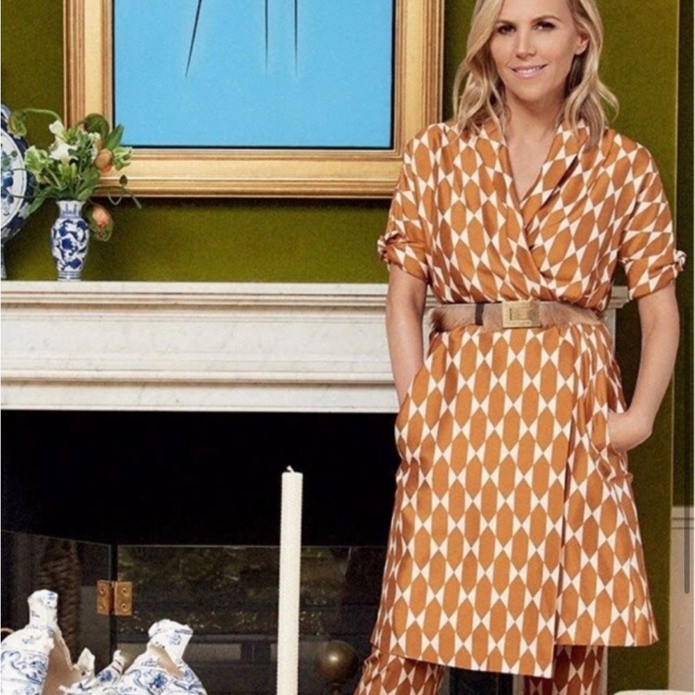 TORY BURCH Haley Diamond Tile Silk Coat Size 2 - Picture 12 of 12